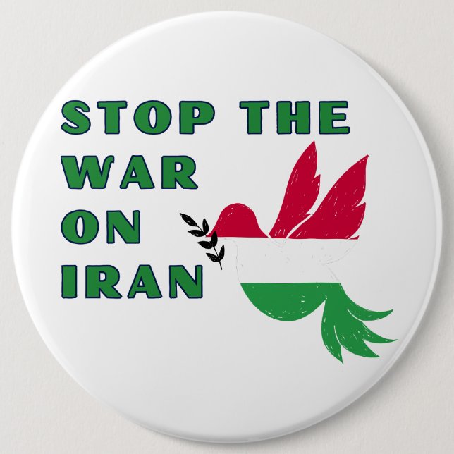 Badge Rond 15,2 Cm Stop the war Button (Devant)