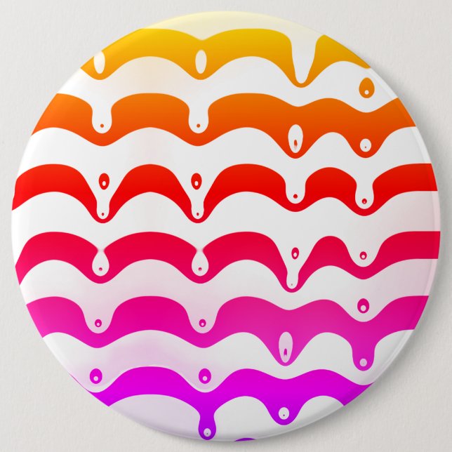 Badge Rond 15,2 Cm Stripes de Jazzy Tropical (Devant)