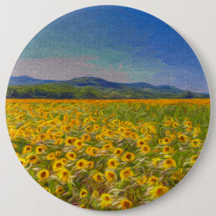 Badge Rond 15,2 Cm Sunflower Dreams Art