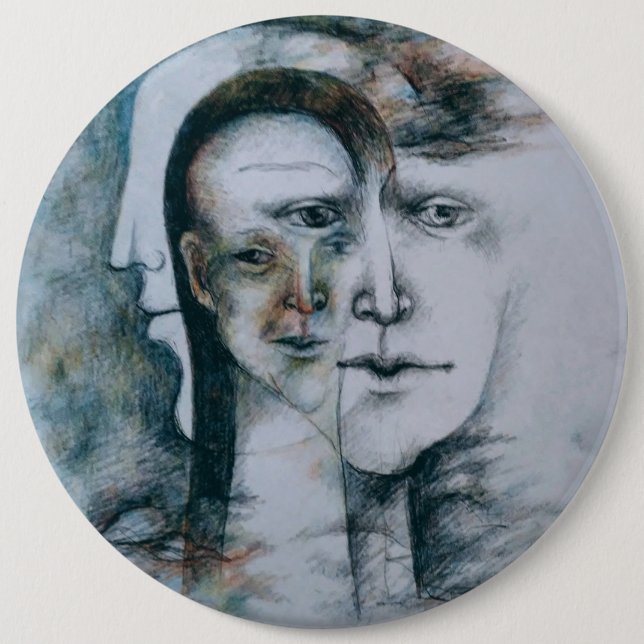 Badge Rond 15,2 Cm Surréalisme numérique original (Devant)