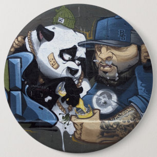 Badge Rond 15,2 Cm Sweet Sad Panda A Trouvé Un Buddy