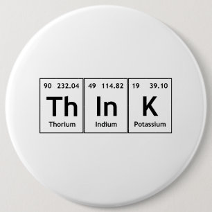 Badge Rond 15,2 Cm Symbole de chimie du mot élément de table pério