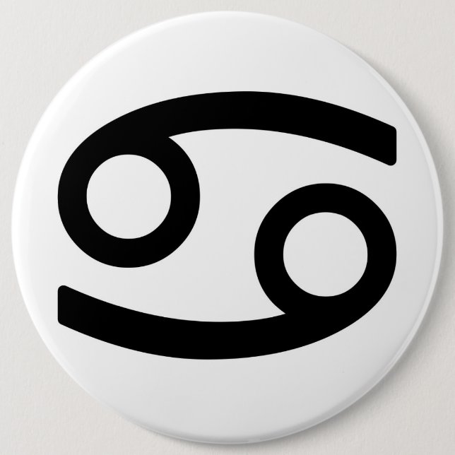 Badge Rond 15,2 Cm Symbole zodiaque Cancer (Devant)