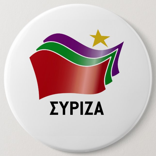 BADGE ROND 15,2 CM SYRIZA (Devant)