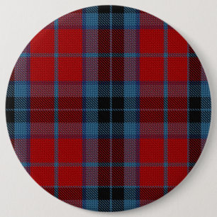 Badge Rond 15,2 Cm Tartan MacTavish rouge et bleu plaid