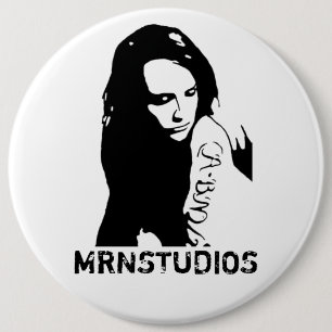 Badge Rond 15,2 Cm Tattooed girl