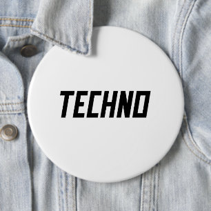 Badge Rond 15,2 Cm TECHNO Music