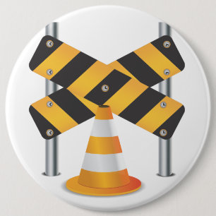 Badge Rond 15,2 Cm Travaux routiers
