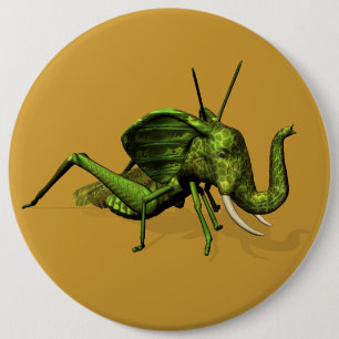 Badge Rond 15,2 Cm Traversée de sauterelles éléphantes