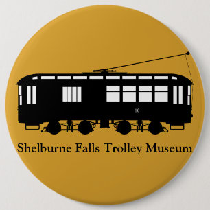 Badge Rond 15,2 Cm Trolley #10, Musée du trolley de Shelburne Falls