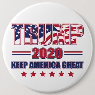 Badge Rond 15,2 Cm Trump 2020 Garder l'Amérique grande