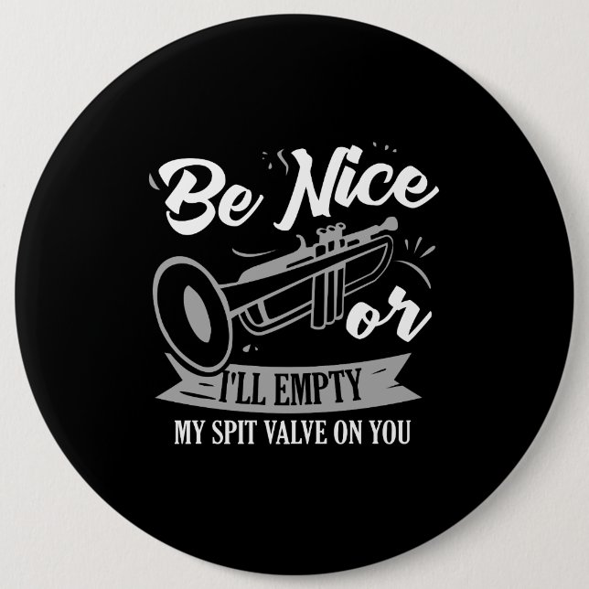 Badge Rond 15,2 Cm Trumpets - Vanne à crampe (Devant)