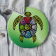 Badge Rond 15,2 Cm Turtle Ba-Gua (En situation)