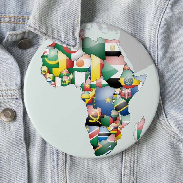 Badge Rond 15,2 Cm Unité dans la diversité : Collection des drapeaux  (En situation)