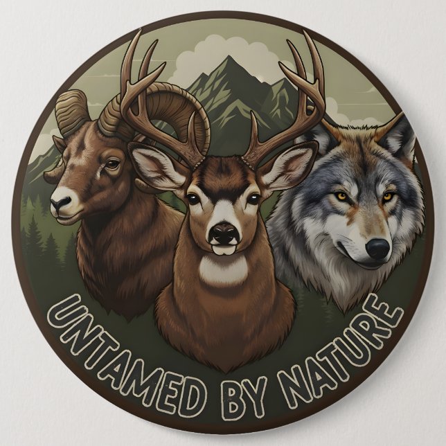 Badge Rond 15,2 Cm Untamed by Nature (Devant)