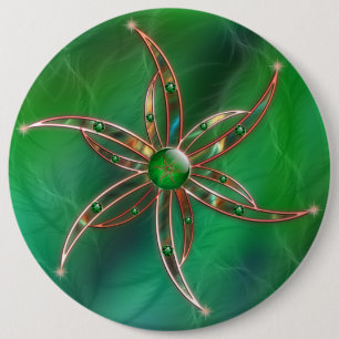 Badge Rond 15,2 Cm Vert comme l'herbe bouton