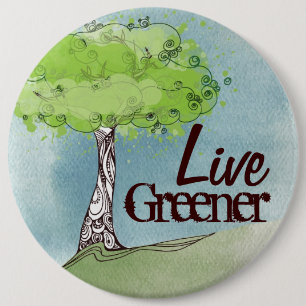 Badge Rond 15,2 Cm Vert vivant