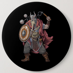 Badge Rond 15,2 Cm Viking Warrior
