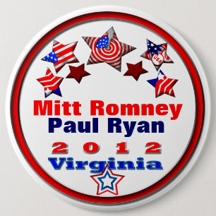 Badge Rond 15,2 Cm Vos candidats Virginia