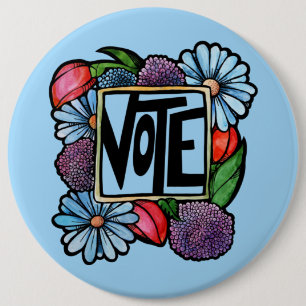 BADGE ROND 15,2 CM VOTE