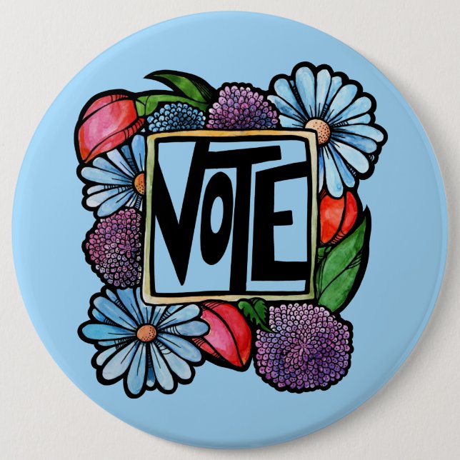 BADGE ROND 15,2 CM VOTER  (Devant)