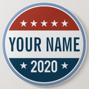 BADGE ROND 15,2 CM VOTRE CAMPAGNE PERSONNALISÉE 2020