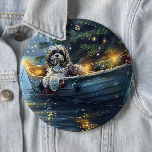 Badge Rond 15,2 Cm Voyage festif de Noël Havanais