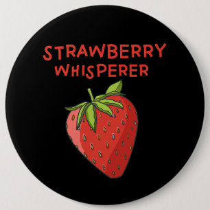 Badge Rond 15,2 Cm Whisperer aux fraises