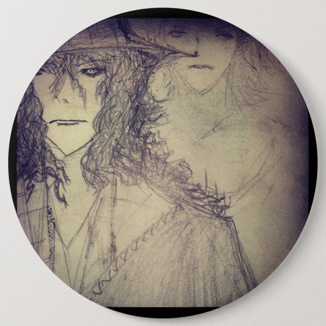 Badge Rond 15,2 Cm yaei sorcière 666 (Devant)