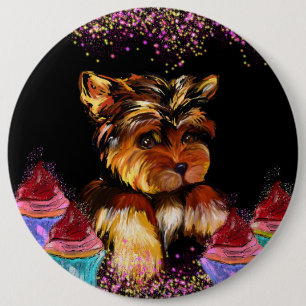 Badge Rond 15,2 Cm Yorkie Poo