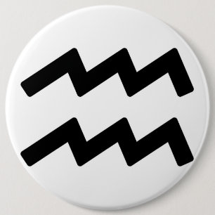 Badge Rond 15,2 Cm Zodiac sign Aquarius
