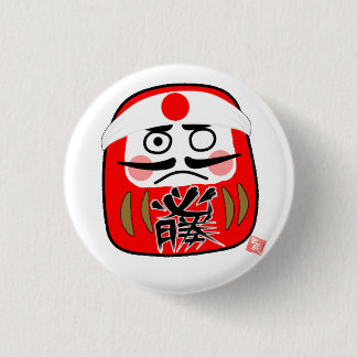 BADGE ROND 2,50 CM だるま缶バッジ（必勝）