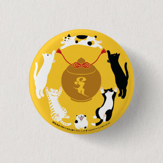 BADGE ROND 2,50 CM 御守六猫 缶バッチ