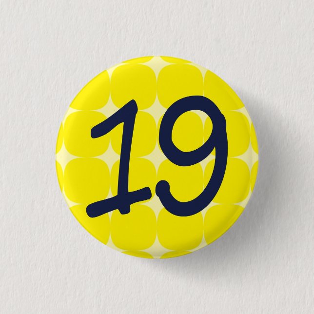 BADGE ROND 2,50 CM 【数字】19バッチ (Devant)