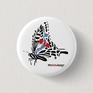 Badge Rond 2,50 Cm 蝶ボタン inférieur de Buttefly