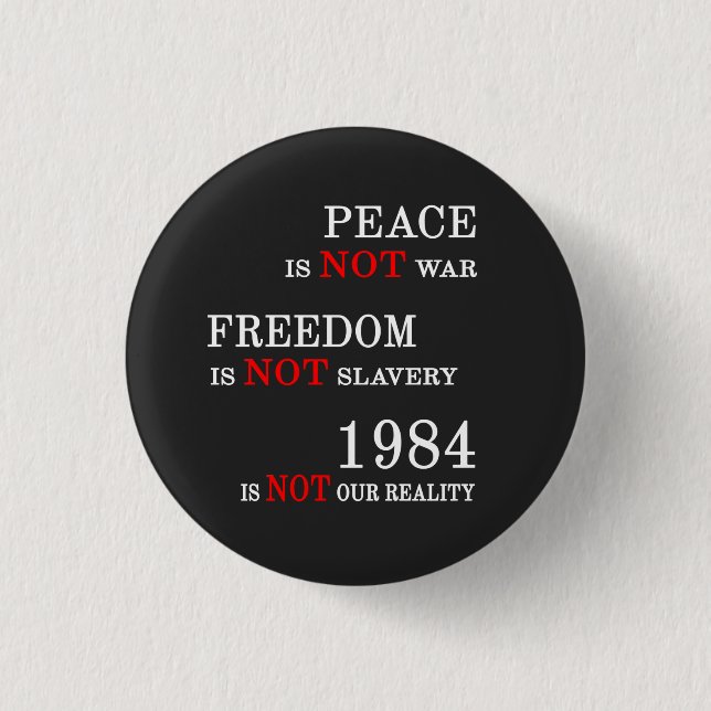Badge Rond 2,50 Cm 1984 N'Est Pas Notre Réalité (Devant)