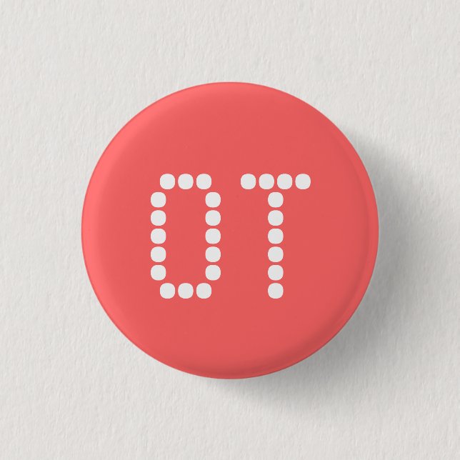 Badge Rond 2,50 Cm 1,25" boutons d'OT - melon (Devant)
