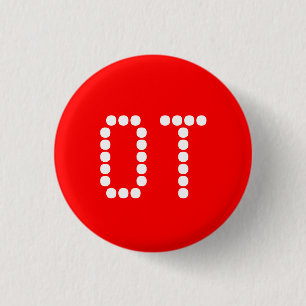 Badge Rond 2,50 Cm 1,25" boutons d'OT - rouge