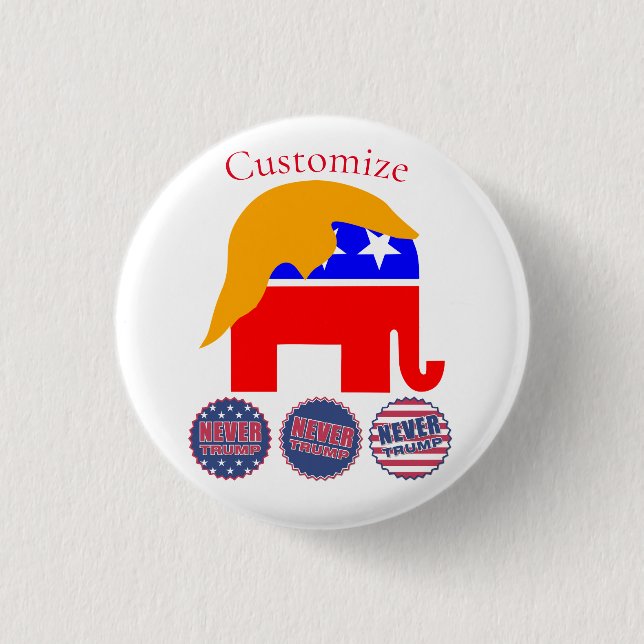 Badge Rond 2,50 Cm 2024 Jamais Trump Thunder_Cove (Devant)