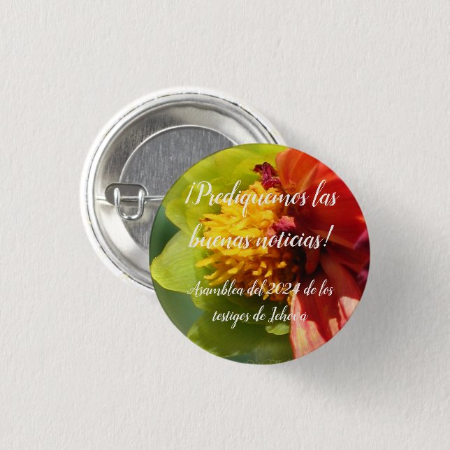 Badge Rond 2,50 Cm 2024 JW asamblea Prediquemos dalia (Devant & derrière)