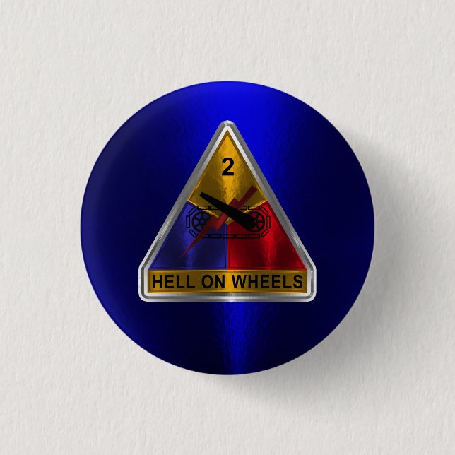 Badge Rond 2,50 Cm 2e division blindée (Devant)
