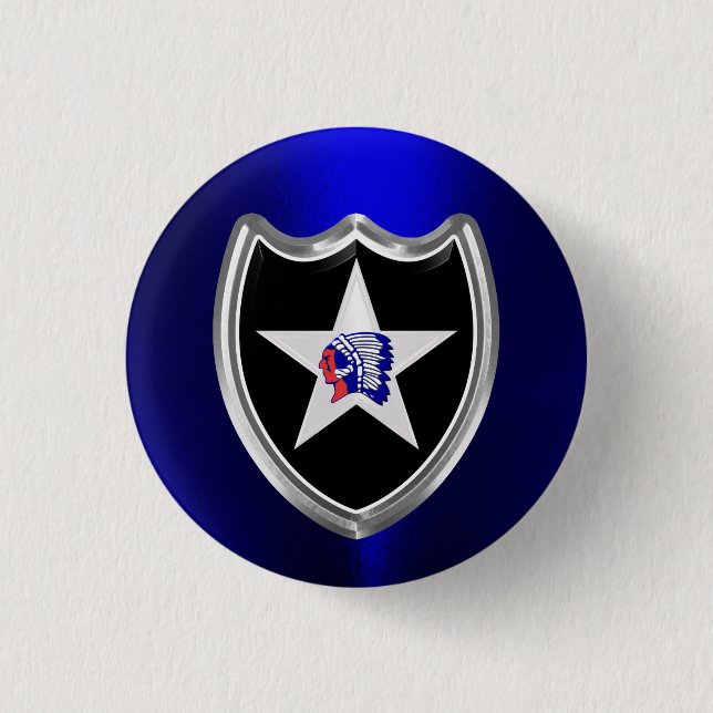 Badge Rond 2,50 Cm 2e division d'infanterie (Devant)