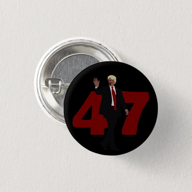 BADGE ROND 2,50 CM 47 TRUMP 2024 (Devant & derrière)