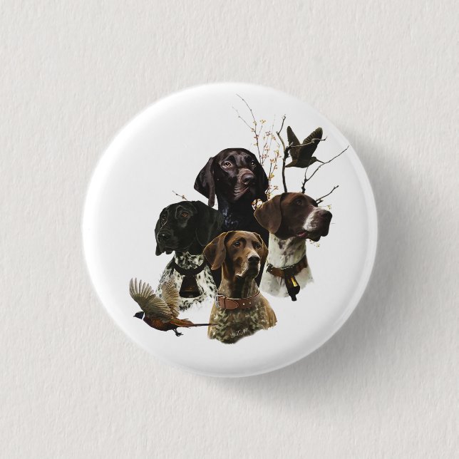 Badge Rond 2,50 Cm 4 Couleurs de pointeur germanophones (Devant)