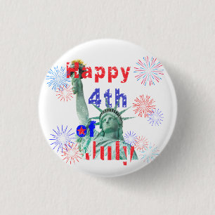 Badge Rond 2,50 Cm 4 juillet heureux