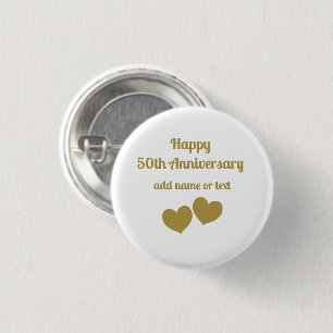 Badge Rond 2,50 Cm 50e Anniversary