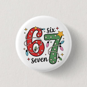 Badge Rond 2,50 Cm 6 7 Six Seven Main Génération Z Alpha Meme Argot N