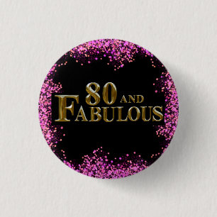 Badge Rond 2,50 Cm 80e anniversaire