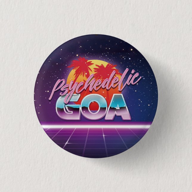 Badge Rond 2,50 Cm 80s GOA (Devant)