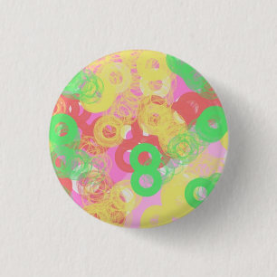 Badge Rond 2,50 Cm 888888 Bouton art abstrait